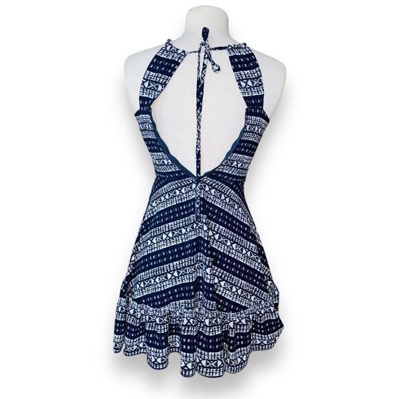 FB7 Penelope Tree Dress Mini Large Blue Womens - Picture 2 of 7